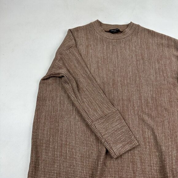 Lane Bryant Brown Crew Neck Tight Knit Sweater Dolman Sleeves Plus Size 14/16 - Picture 2 of 7